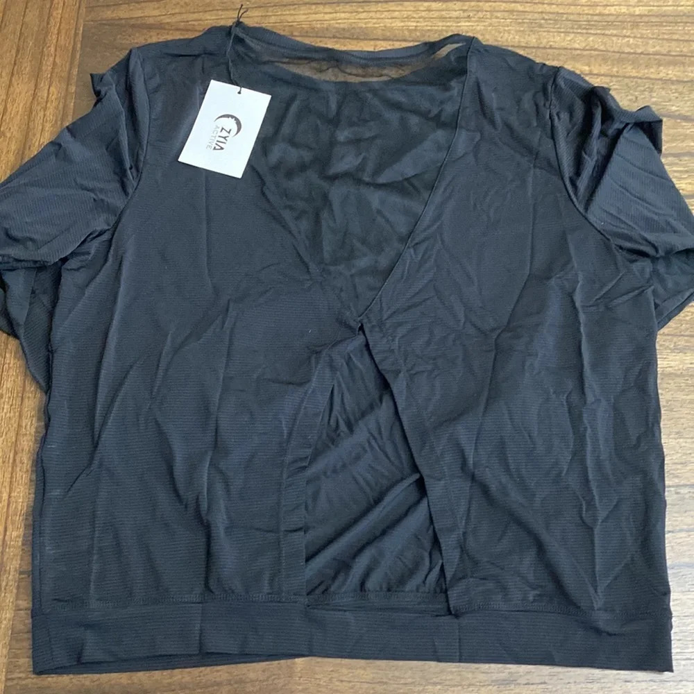 Zyia Mesh Back Long Top - Black - size XL - Picture 3 of 5